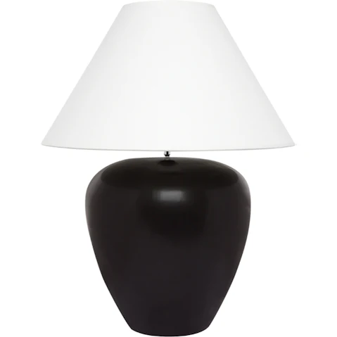 Cafe Lighting & Living Picasso Table Lamp - Black with White Shade