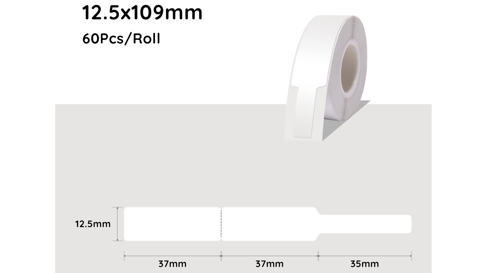 Niimbot B18 Thermal Transfer Cable Label Sticker PET Paper - White