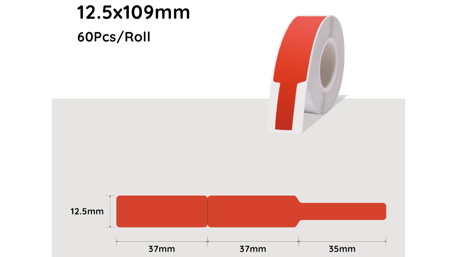 Niimbot B18 Thermal Transfer Cable Label Sticker PET Paper - Red