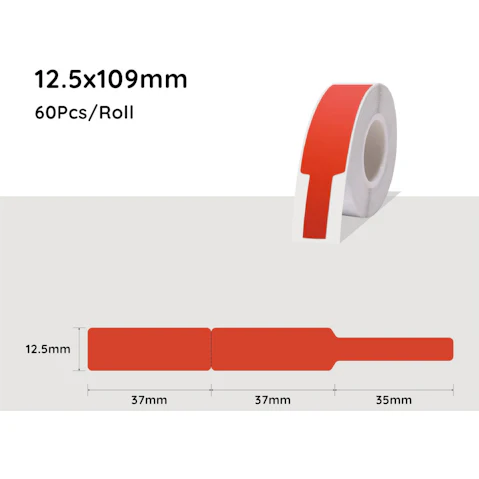 Niimbot B18 Thermal Transfer Cable Label Sticker PET Paper - Red