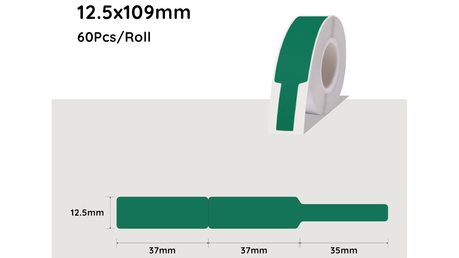 Niimbot B18 Thermal Transfer Cable Label Sticker PET Paper - Green