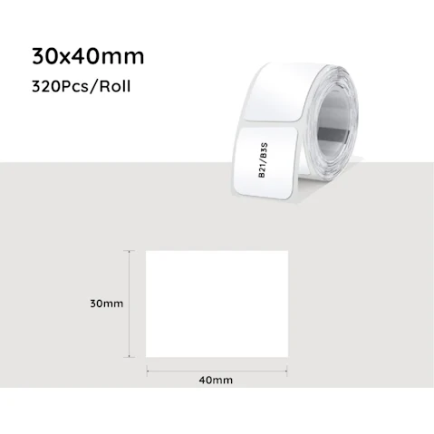 Niimbot B21 40mmx30mm Transparent Waterproof Label Sticker