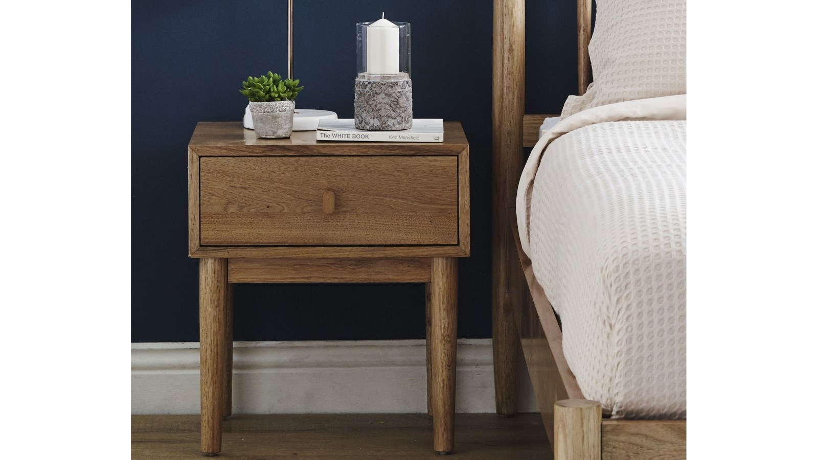 Luxe 1 Drawer Bedside Table