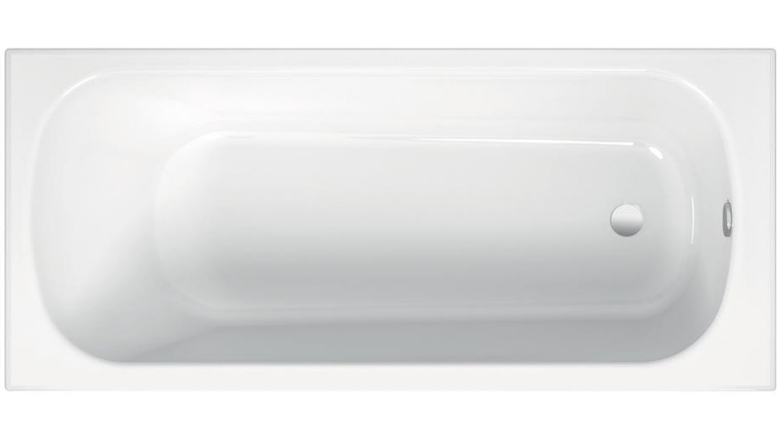 Bette Form 1600 Drop In Bath with White Overflow Waste