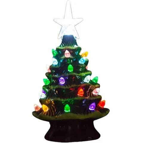NNETM Radiant Glows Ceramic Christmas Tree