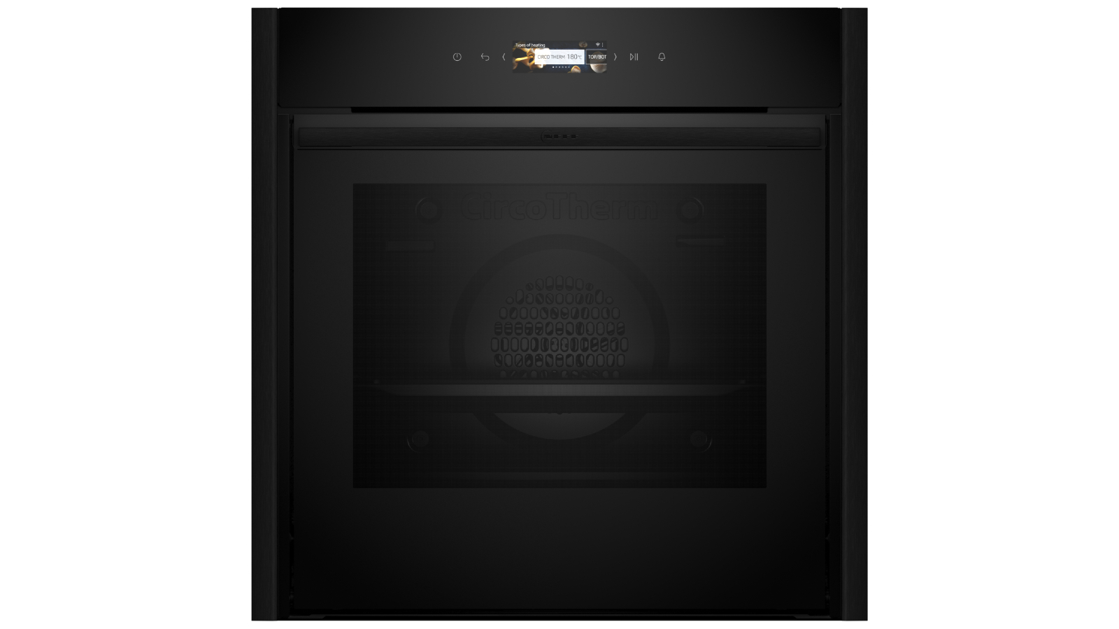 Neff 60cm N 70 CircoTherm Slide and Hide Built-in Oven - Black