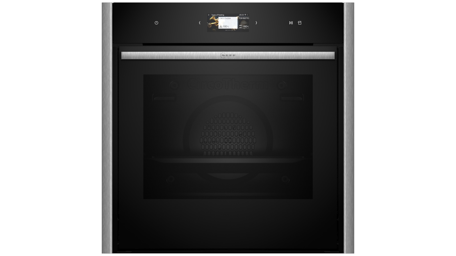 NEFF 600mm Slide & Hide Oven with Full Steam - Metallic Silver