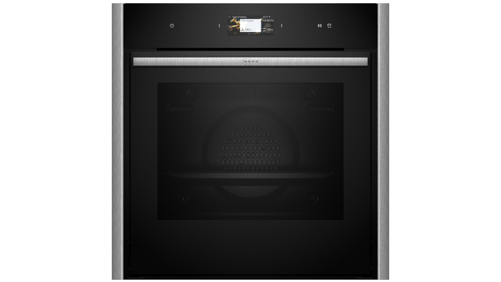Neff 600mm Slide & Hide Pyrolytic Oven with Vario Steam - Metallic Silver