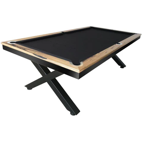 All Table Sports 7ft Marri Timber Top Rail Slate Kings Cross Pool Billiards Table - Black Felt (Upstairs Downstairs Drop Off)