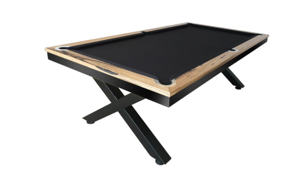 All Table Sports 7ft Marri Timber Top Rail Slate Kings Cross Pool Billiards Table - Black Felt