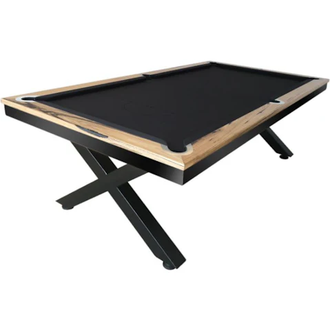 All Table Sports 7ft Marri Timber Top Rail Slate Kings Cross Pool Billiards Table - Black Felt