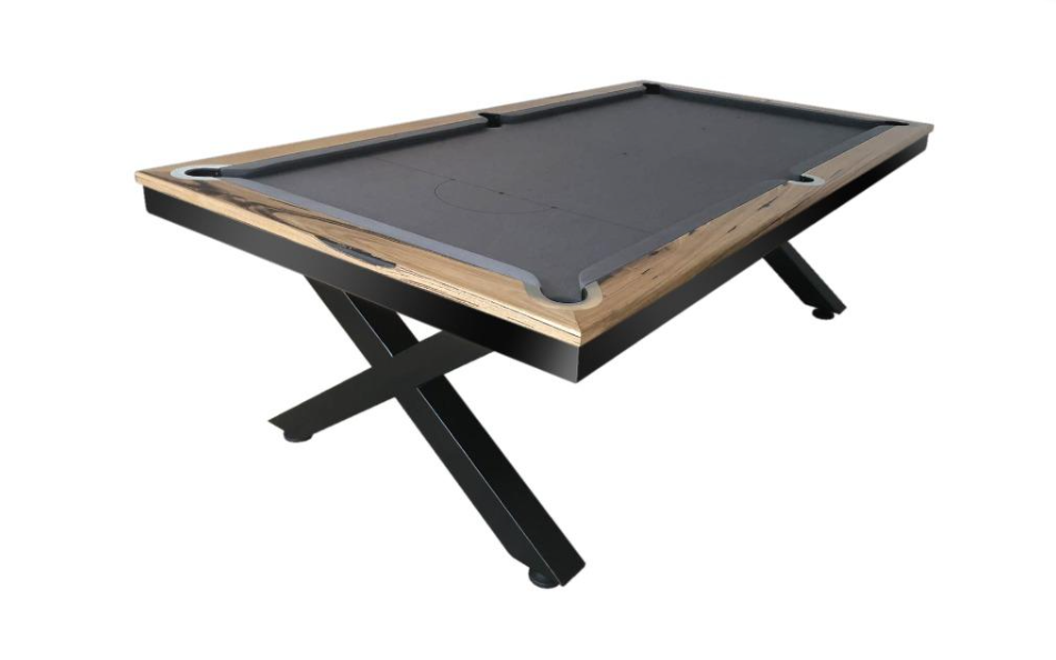 All Table Sports 7ft Marri Timber Top Rail Slate Kings Cross Pool Billiards Table - Charcoal Felt