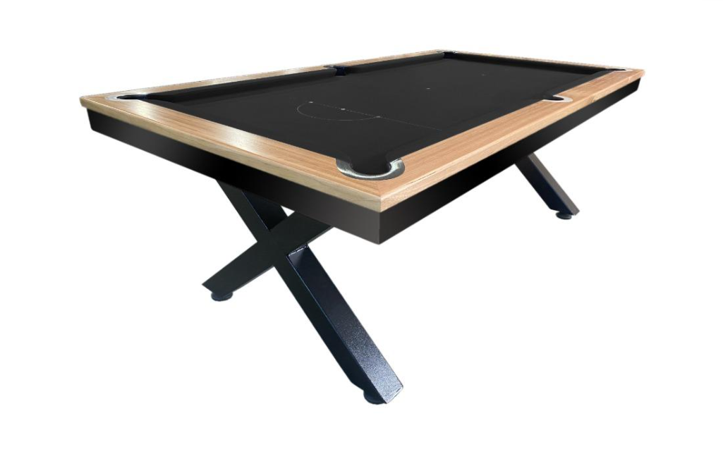 All Table Sports 7ft Tassie Oak Top Rail Slate Kings Cross Pool Billiards Table - Black Felt