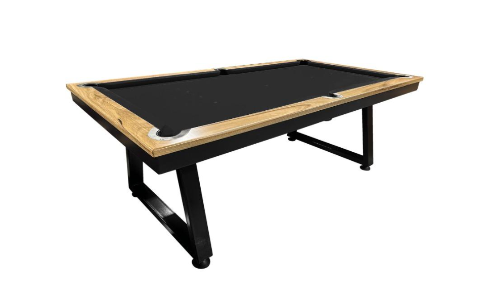 All Table Sports 7ft Marri Timber Top Rail Slate Saga Pool Billiards Table - Black Felt