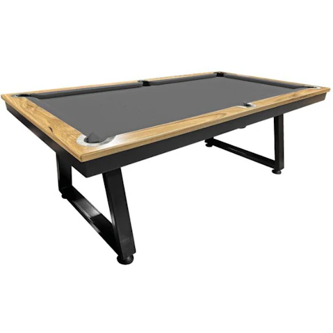 All Table Sports 7ft Marri Timber Top Rail Slate Saga Pool Billiards Table - Charcoal Felt