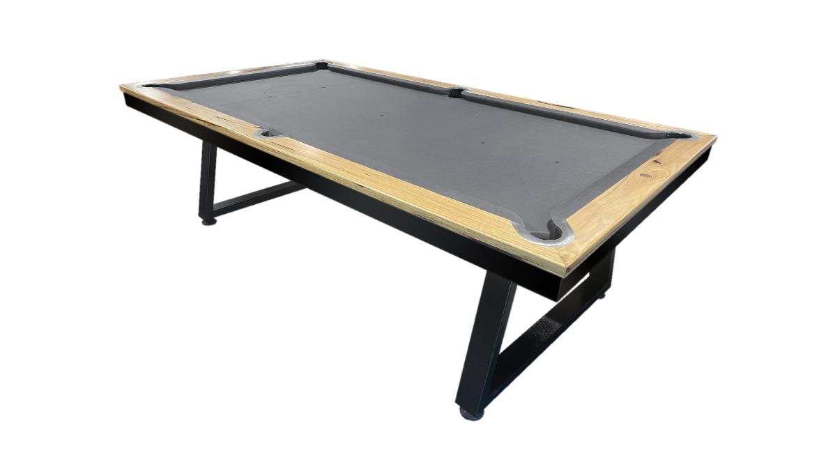 All Table Sports 7ft Tassie Oak Slate Saga Pool Billiards Table - Charcoal Felt (Upstairs Downstairs Drop Off)