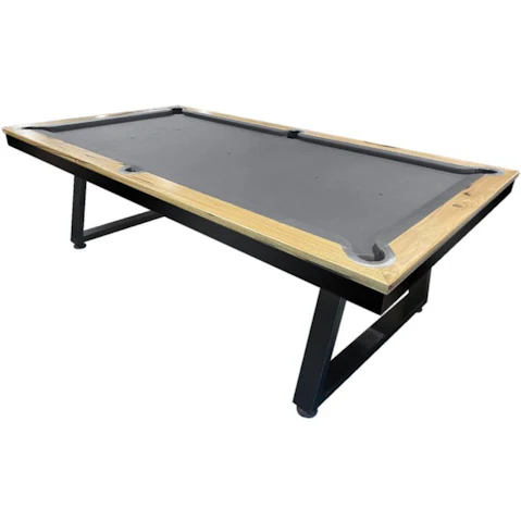 All Table Sports 7ft Tassie Oak Slate Saga Pool Billiards Table - Charcoal Felt