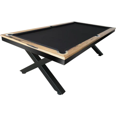 All Table Sports 8ft Marri Timber Top Rail Slate Kings Cross Pool Billiards Table - Black Felt