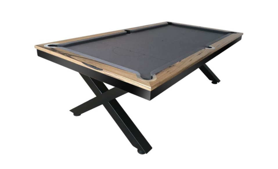 All Table Sports 8ft Marri Timber Top Rail Slate Kings Cross Pool Billiards Table - Charcoal Felt