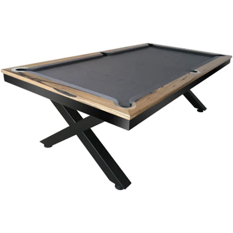 All Table Sports 8ft Marri Timber Top Rail Slate Kings Cross Pool Billiards Table - Charcoal Felt