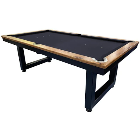 All Table Sports 8ft Solid Marri Timber Slate Odyssey Pool Billiards Table - Black Felt