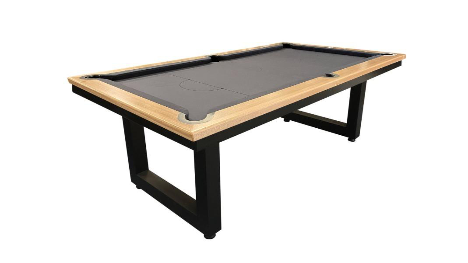 All Table Sports 8ft Tassie Oak Top Rail Slate Odyssey Pool Billiards Table - Charcoal Felt