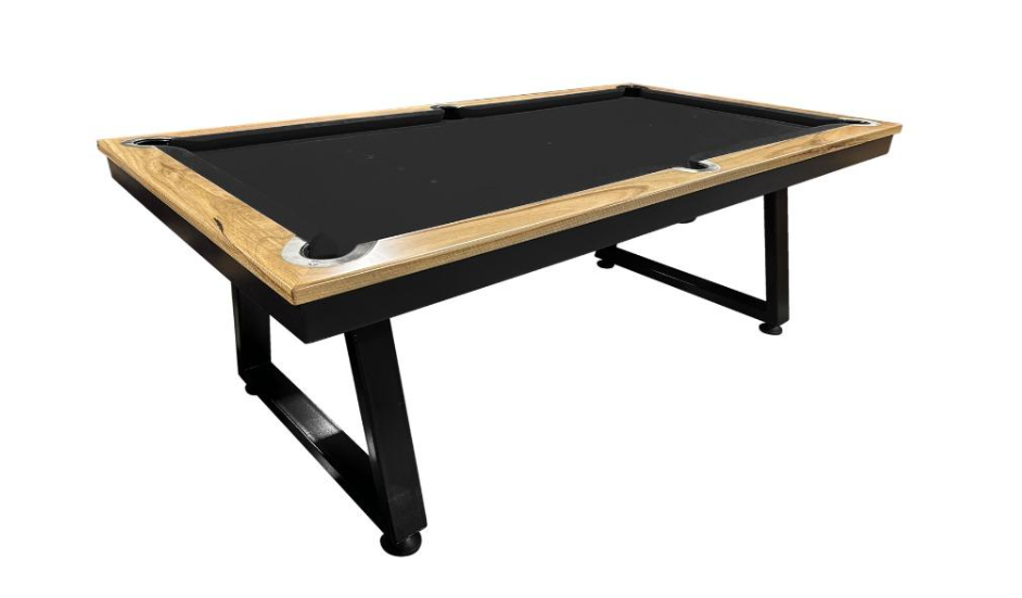 All Table Sports 8ft Marri Timber Top Rail Slate Saga Pool Billiards Table - Black Felt