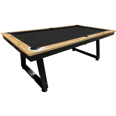 All Table Sports 8ft Marri Timber Top Rail Slate Saga Pool Billiards Table - Black Felt