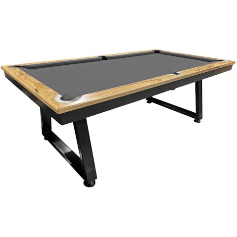 All Table Sports 8ft Saga Marri Timber Top Rail Pool Billiards Table - Charcoal Felt (Upstairs Downstairs Drop Off)