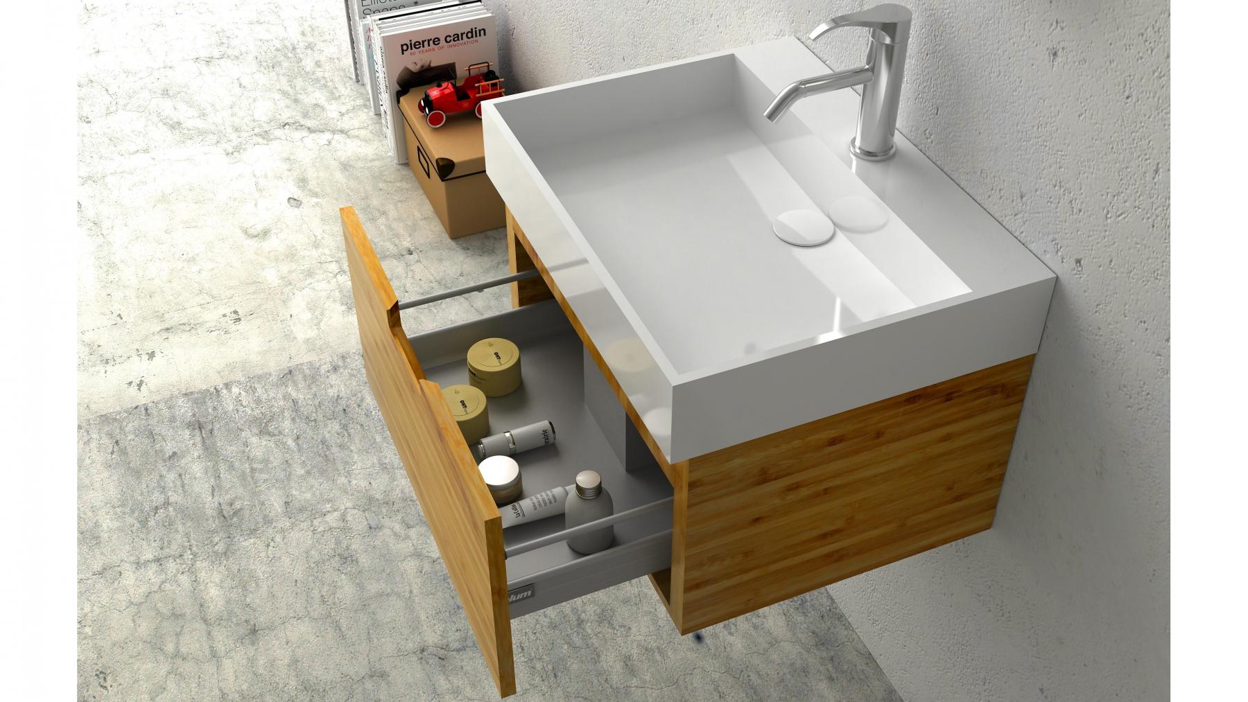 Parisi Bam 600 Wall Hung Vanity with Wash Basin Harvey Norman