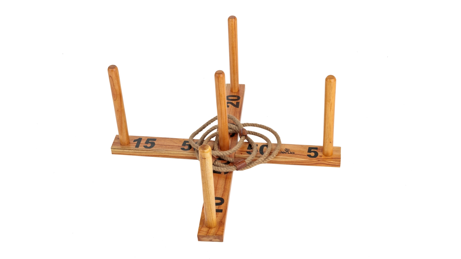 Jenjo Giant Wooden Rope Ring Toss Quoits Outdoor Game Set