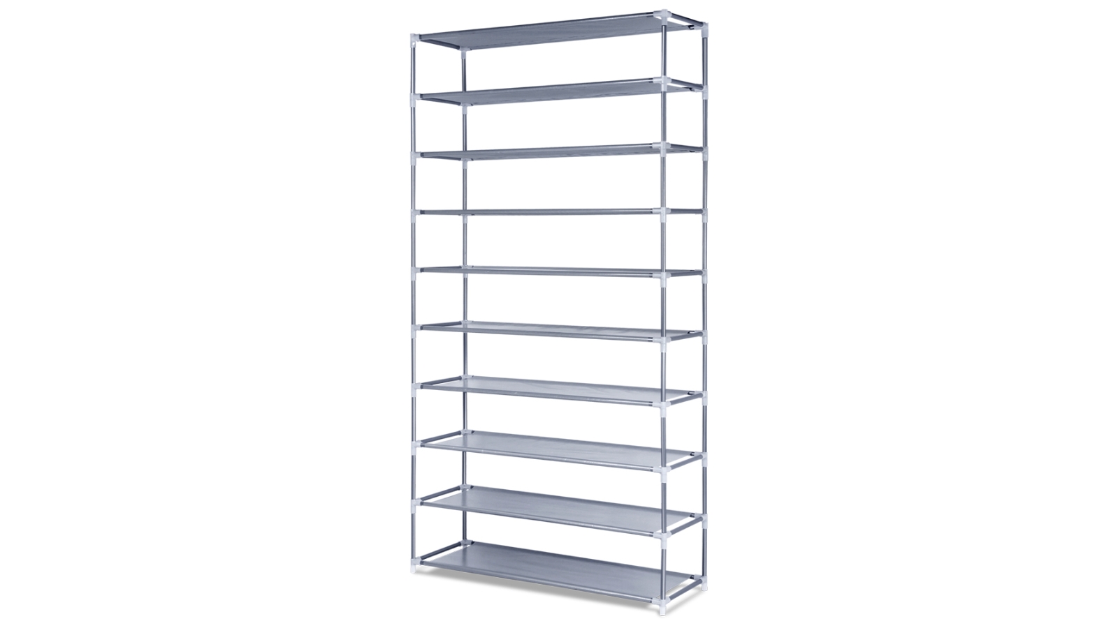 Artiss 50 Pairs 10 Tier Shoe Shelf Holder Silver Harvey Norman