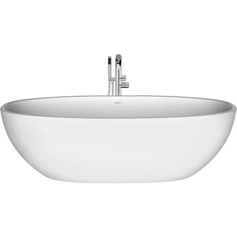 Victoria & Albert Barcelona 2 1700mm Oval Freestanding Bath - Stone White