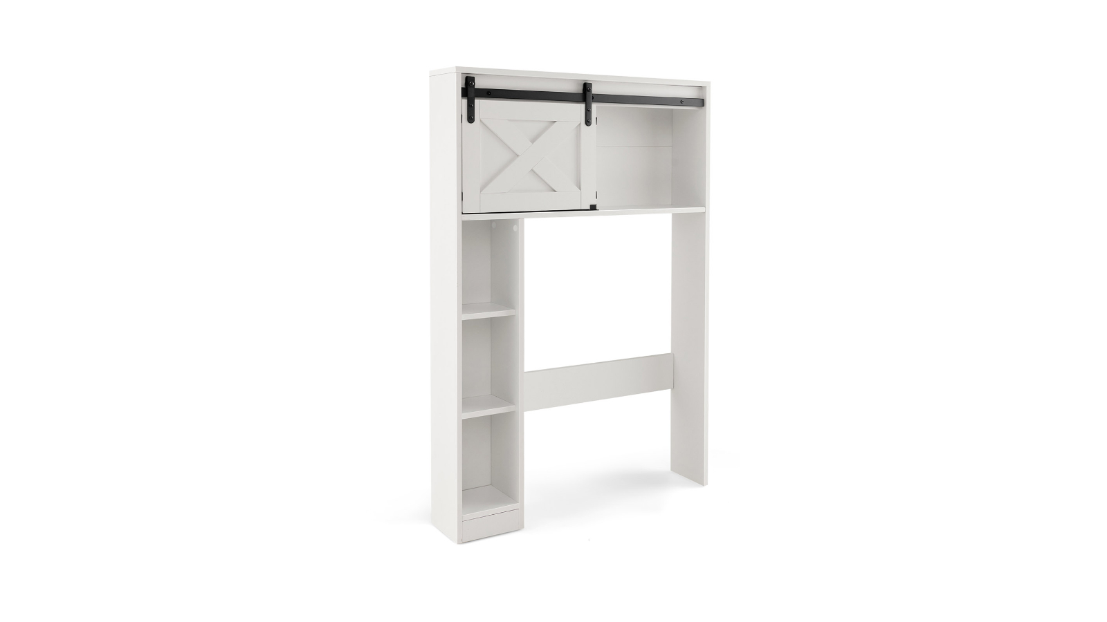 Costway Over-the-Toilet White Cabinet Storage Shelf Rack