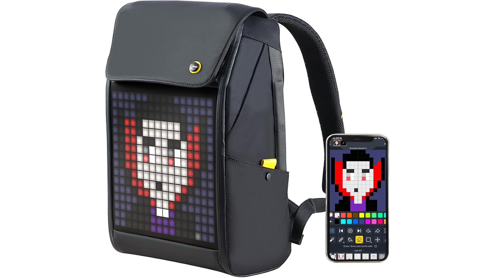 Divoom Pixoo Backpack-M Innovative Smart LED Backpack - Black