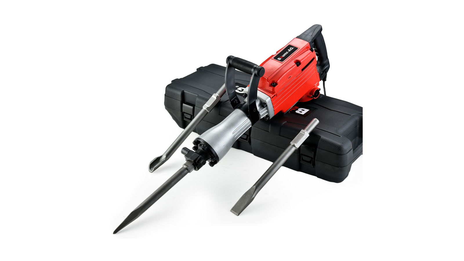 Baumr-AG BMJK-22P 3-Chisel Pro Grade Electric Demolition Jack Hammer with Case
