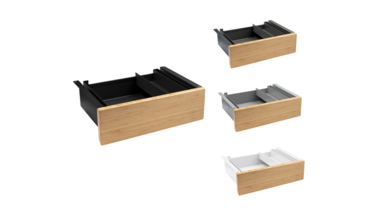 Desky Bamboo Minimal Under Desk Drawer