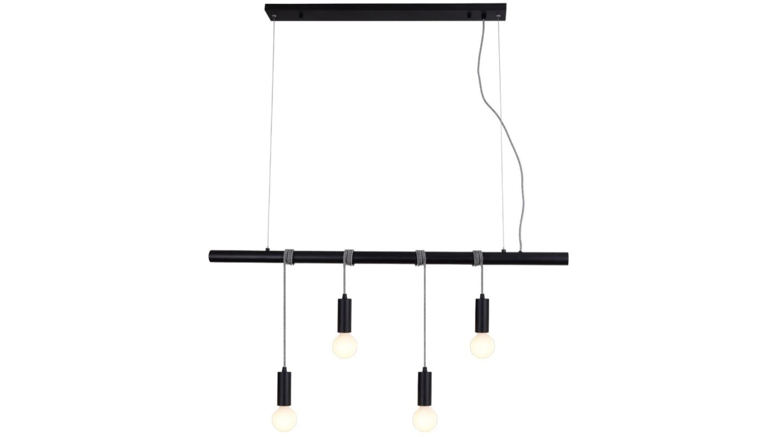 Luminea Bannister Modern Elegant 4 Pendant Light - Black