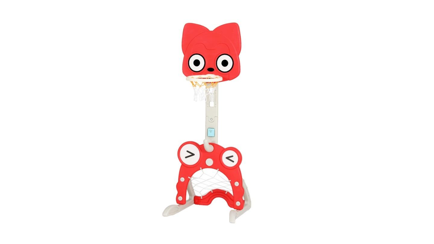 Everfit 5-in-1 Adjustable Basketball Hoop Stand Toy Set - Red