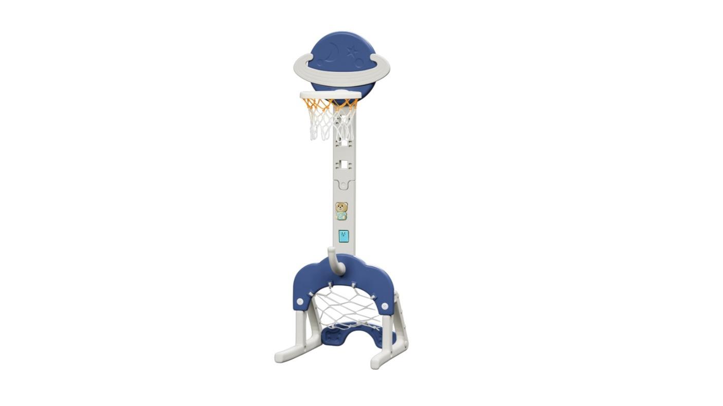 Everfit 6-in-1 Adjustable Basketball Hoop Stand Toy Set - Blue