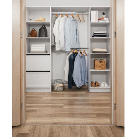 European Cabinetry Basel 2metre Walk-in Wardrobe Kit - Hamptons