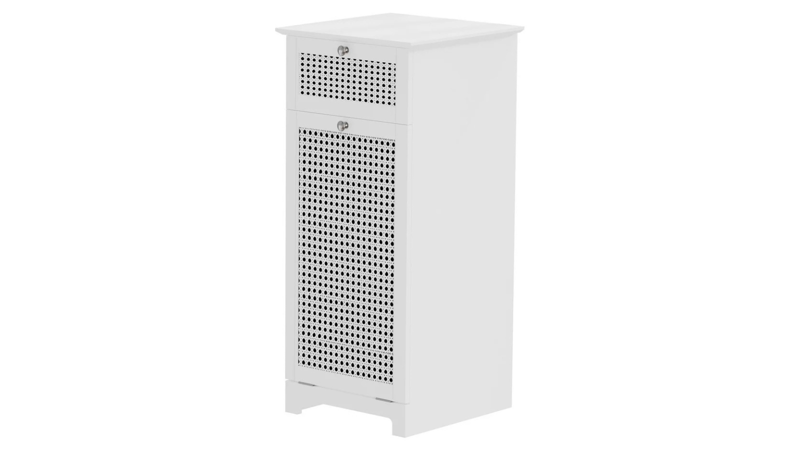 Artiss Rattan Laundry Hamper Bathroom Storage Cabinet - White