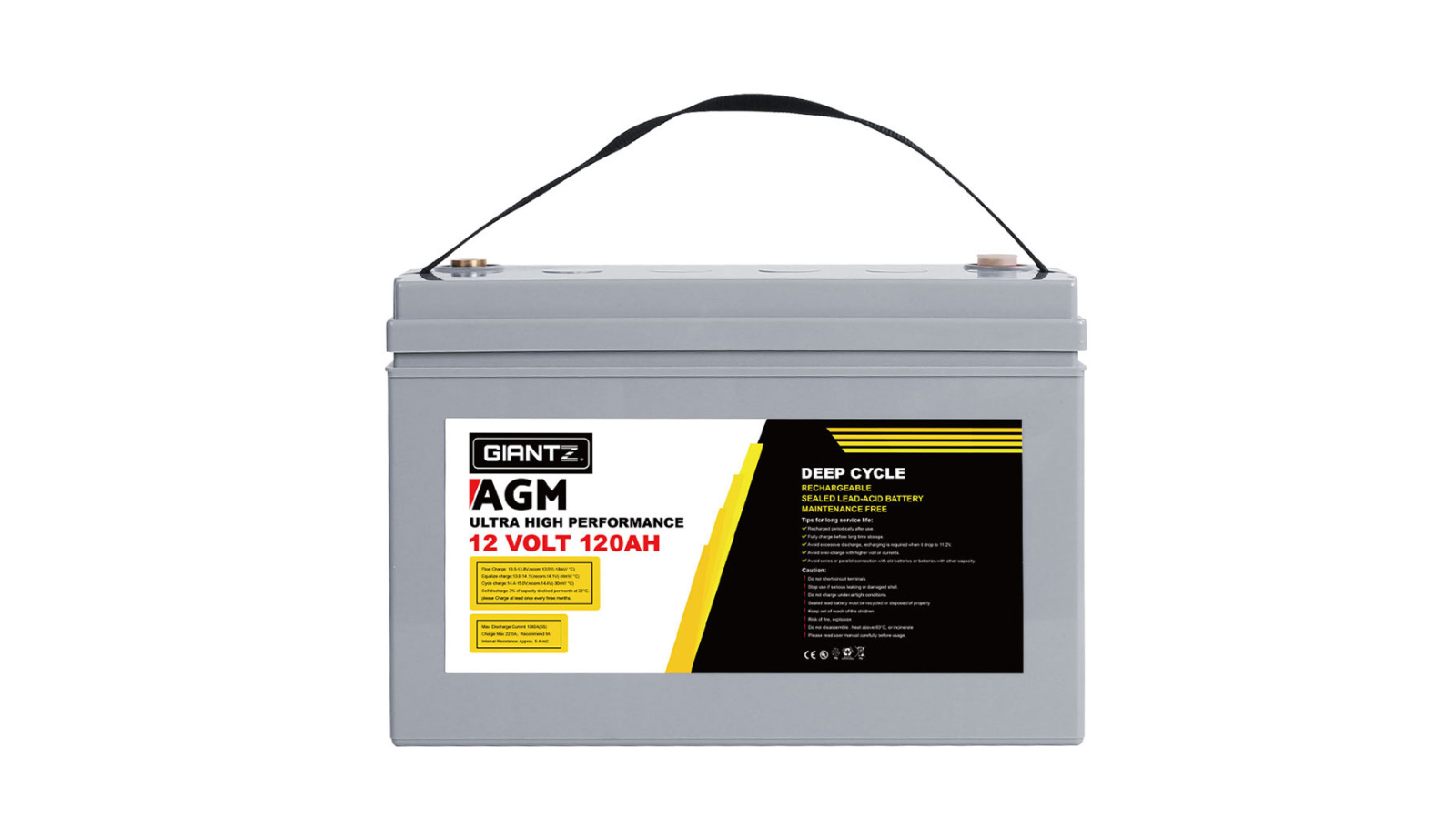 12v 30Ah Deep Cycle Lithium Marine Battery "Badger - View #6
