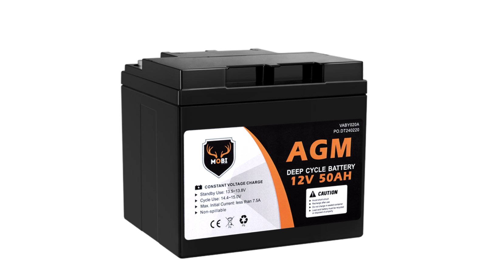 12V 50AH AGM Battery Deep Cycle Mobility