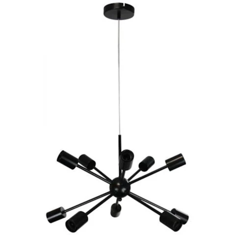 Oriel Lighting Sputnik.10 10-light Groovy Satellite Pendant - Black