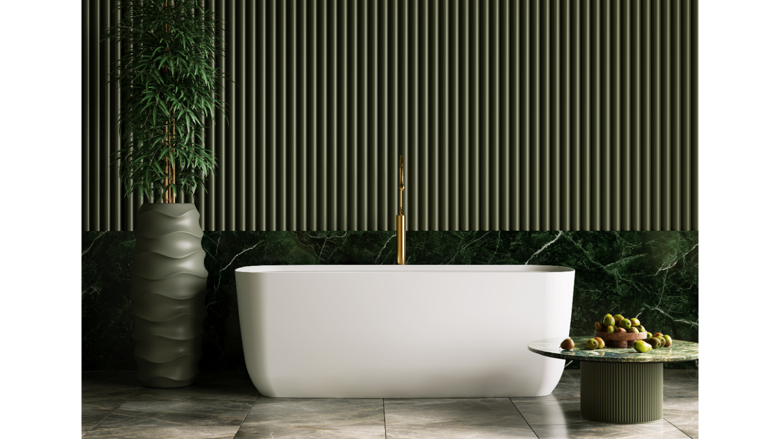 BelBagno Terriccio 1700mm Freestanding Bath - Matt White