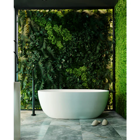 BelBagno Ally 1700mm Freestanding Bath - Semi Gloss White
