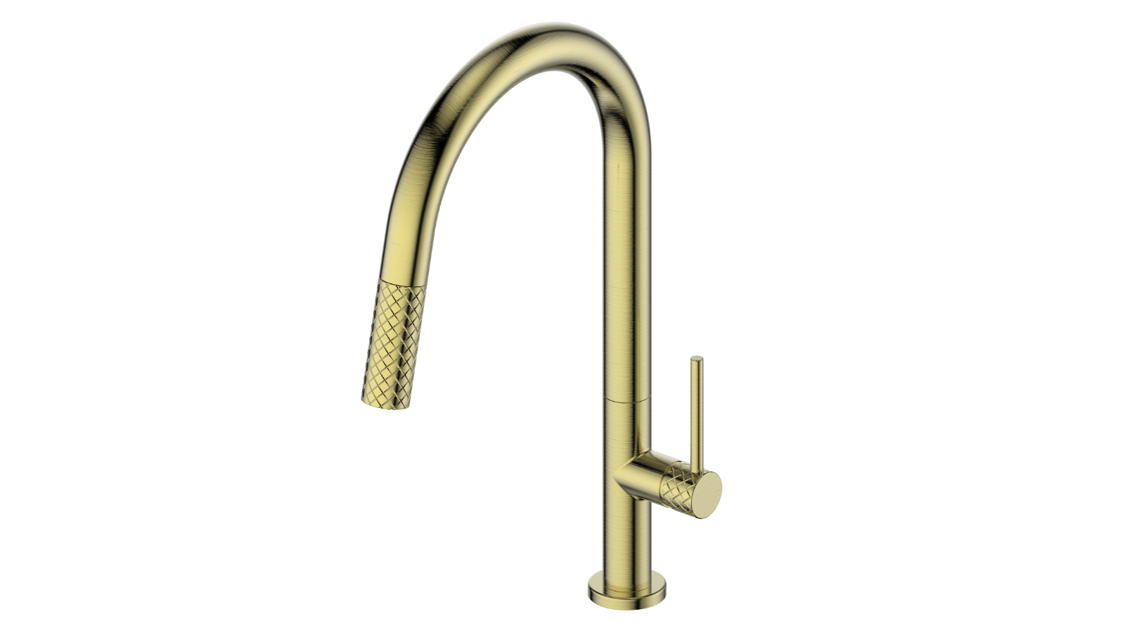 Greens Trance Pull Down Sink Mixer with Diamante Spray - Brushed Brass
