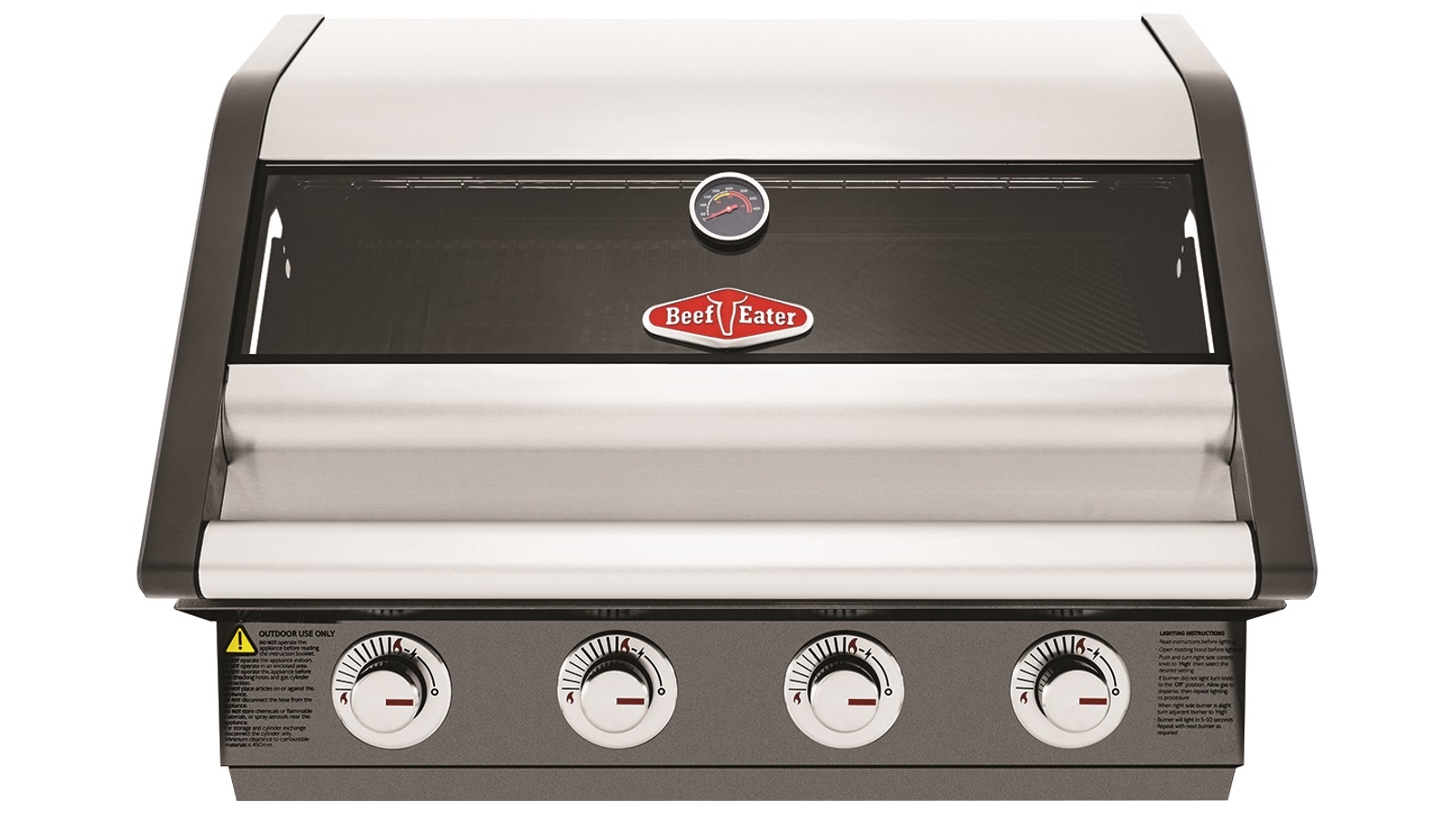 BeefEater 1600 4-Burner Built-In BBQ - Dark Grey