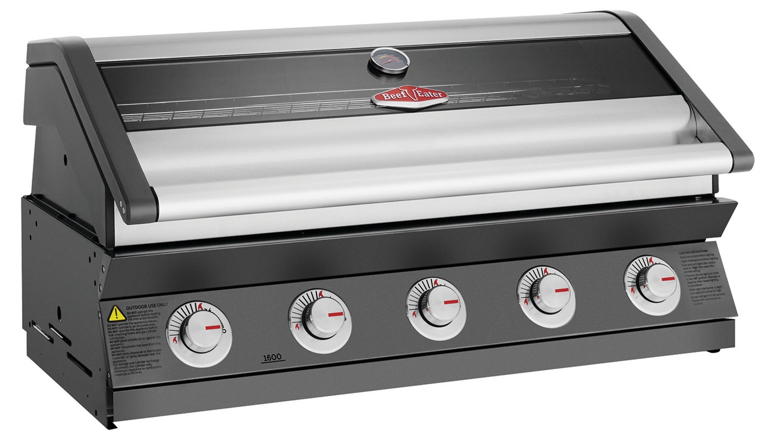 BeefEater 1600 5 Burner Built In BBQ Dark Grey Harvey Norman